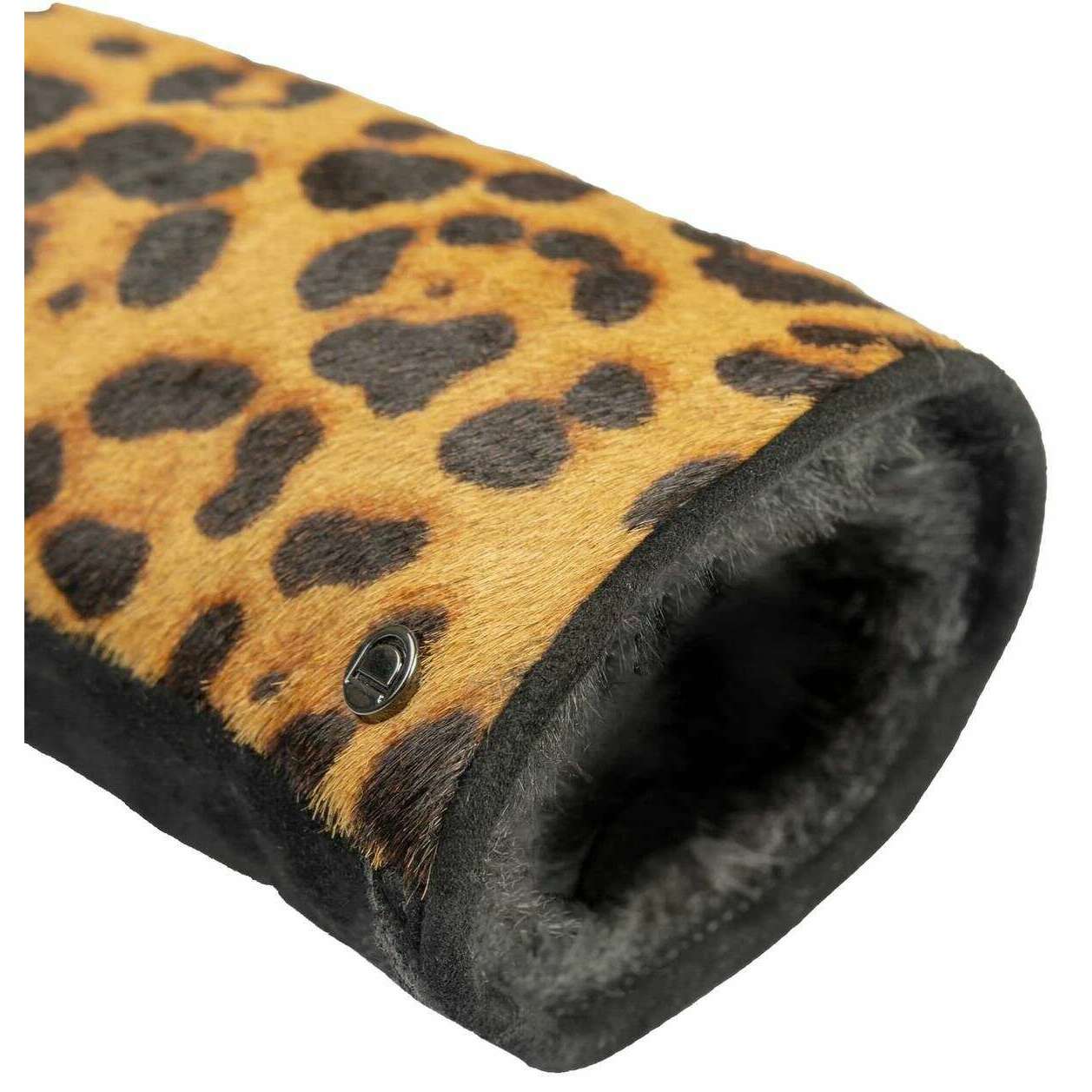 Dents Courtney Fingerless Mittens - Leopard/Black - Image 7