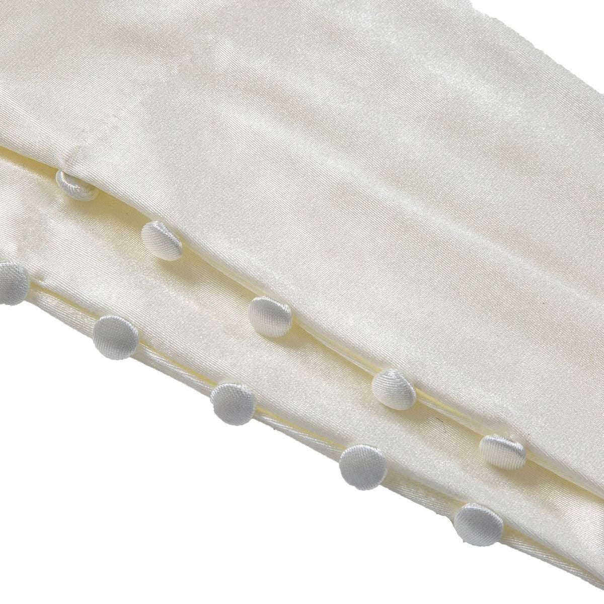 Dents Daphne Long Below Elbow Satin Button Gloves - Ivory - Image 3