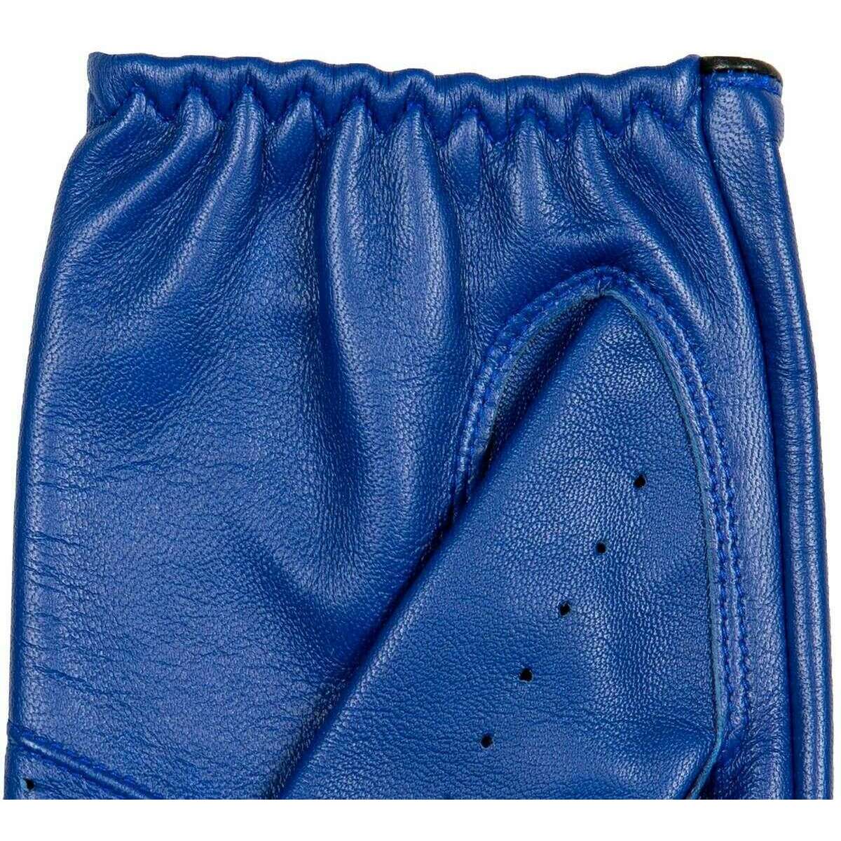 Dents Delta Classic Leather Driving Gloves - Royal Blue/Black - Image 3