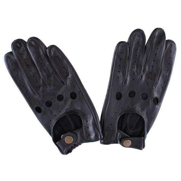 Dents Delta Leather Driving Gloves - Black