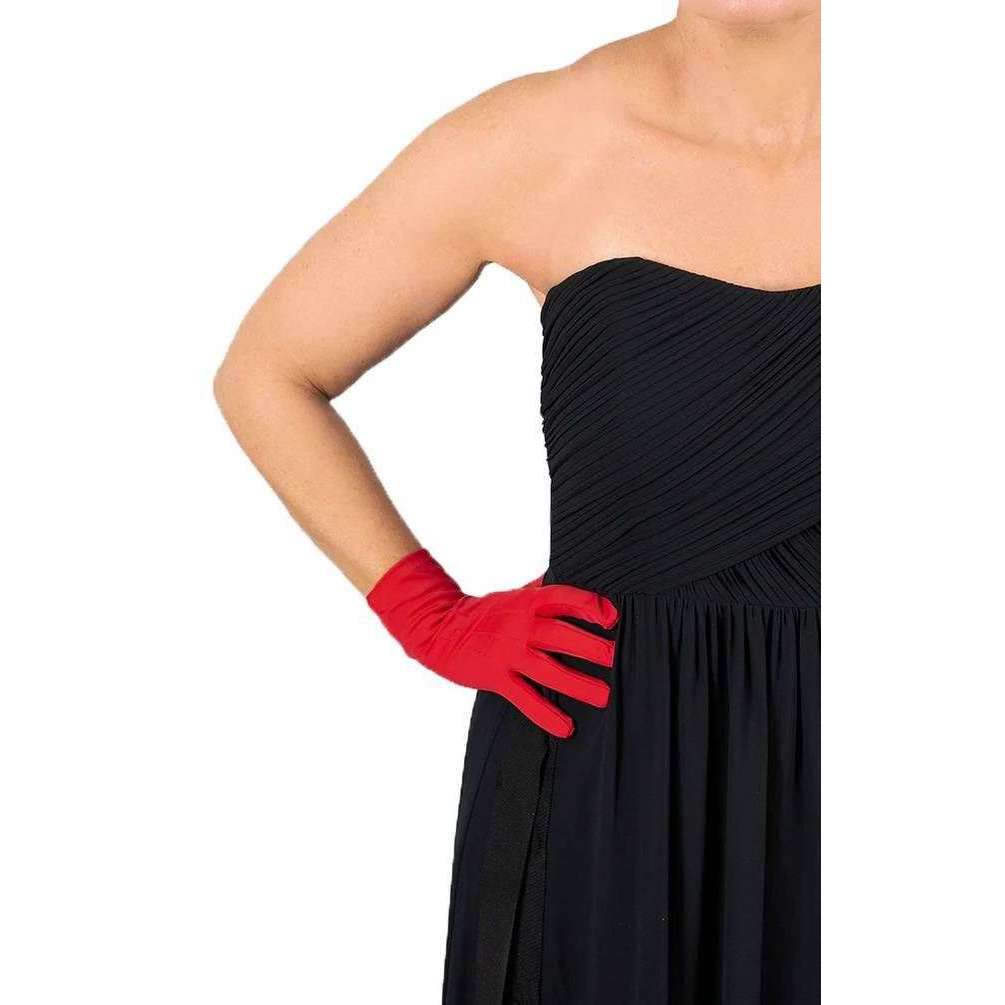 Dents Diana Matt Satin Gloves - Berry Red - Image 2