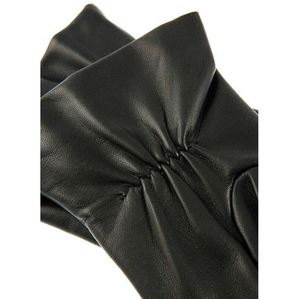 Dents Evangeline Touchscreen Three-Point Cashmere Lined Leather Gloves - Black/Red - Image 2