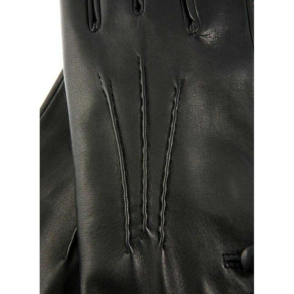 Dents Evangeline Touchscreen Three-Point Cashmere Lined Leather Gloves - Black/Red - Image 3