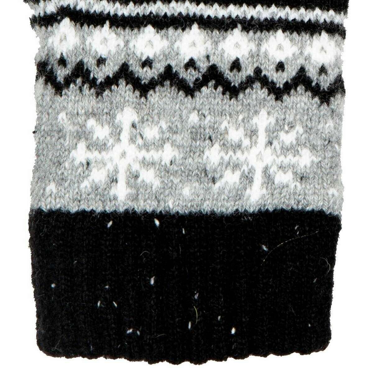 Dents Fair Isle Jacquard Design Knitted Gloves - Dove Grey - Image 4