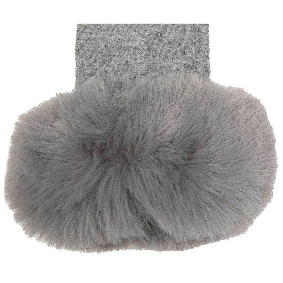 Dents Faux Cuff Gloves - Dove Grey - Image 3
