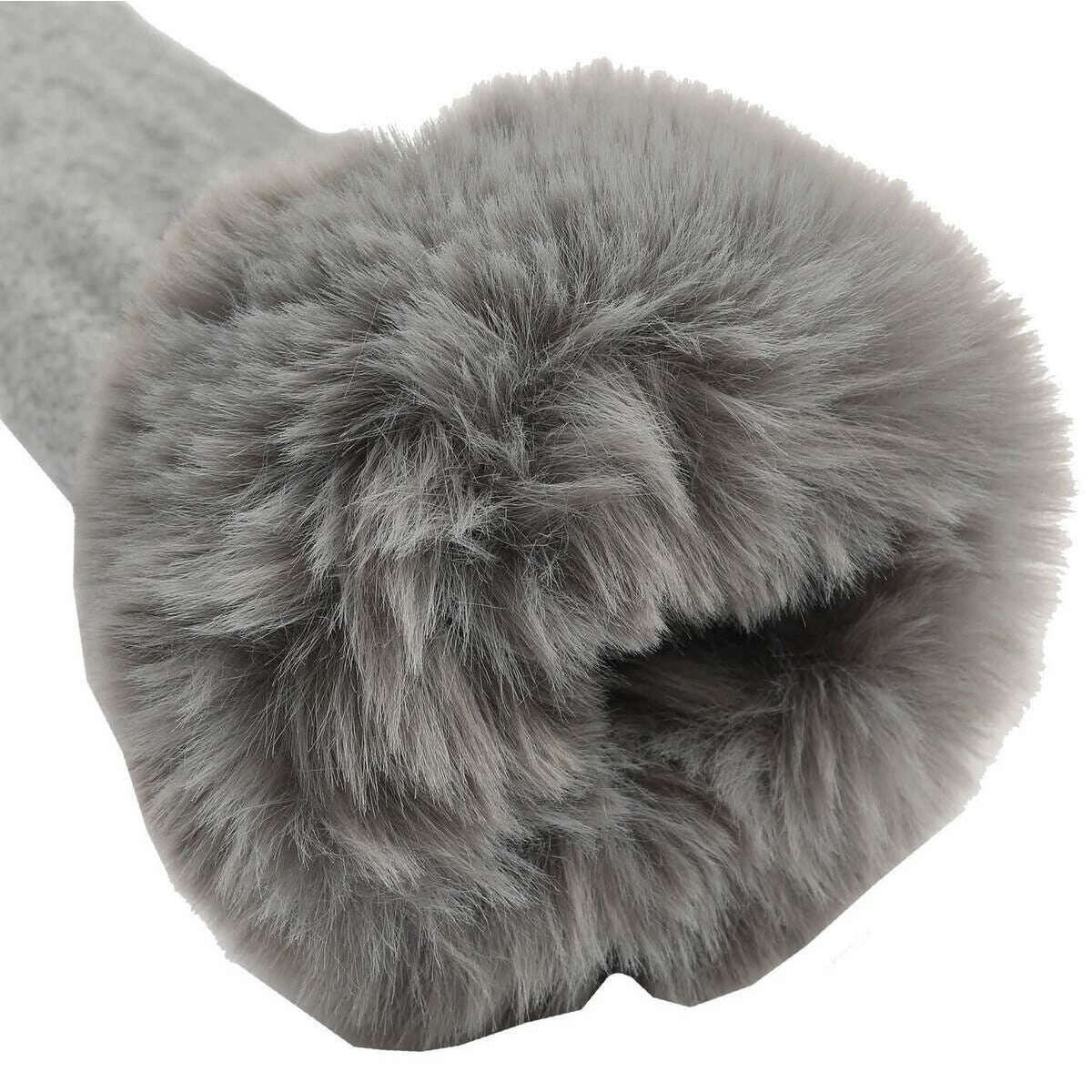 Dents Faux Cuff Gloves - Dove Grey - Image 4