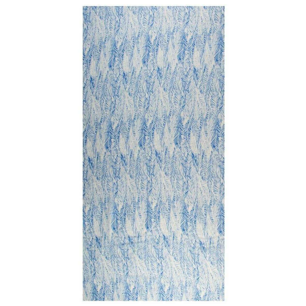 Dents Feather Print Lightweight Scarf - Blue - Image 2