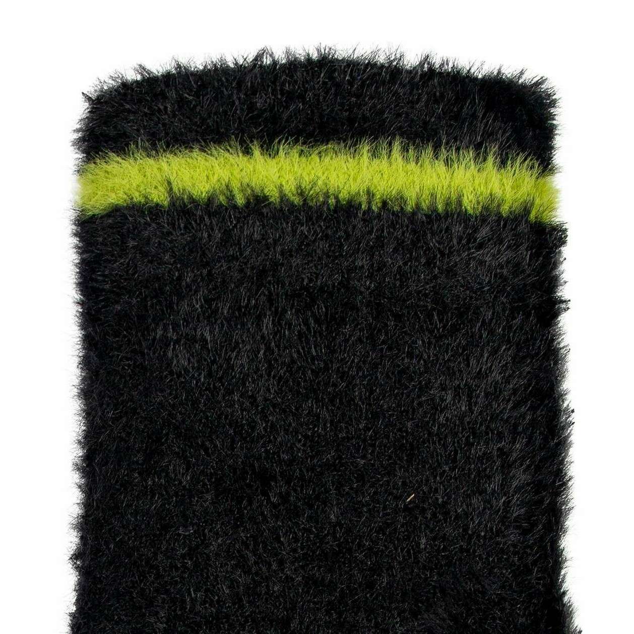 Dents Feather Yarn Knitted Gloves - Black/Green - Image 6
