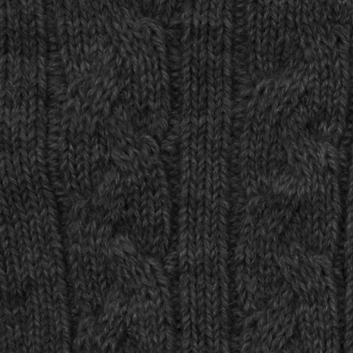 Dents Fingerless Cable Knit Gloves - Black - Image 7