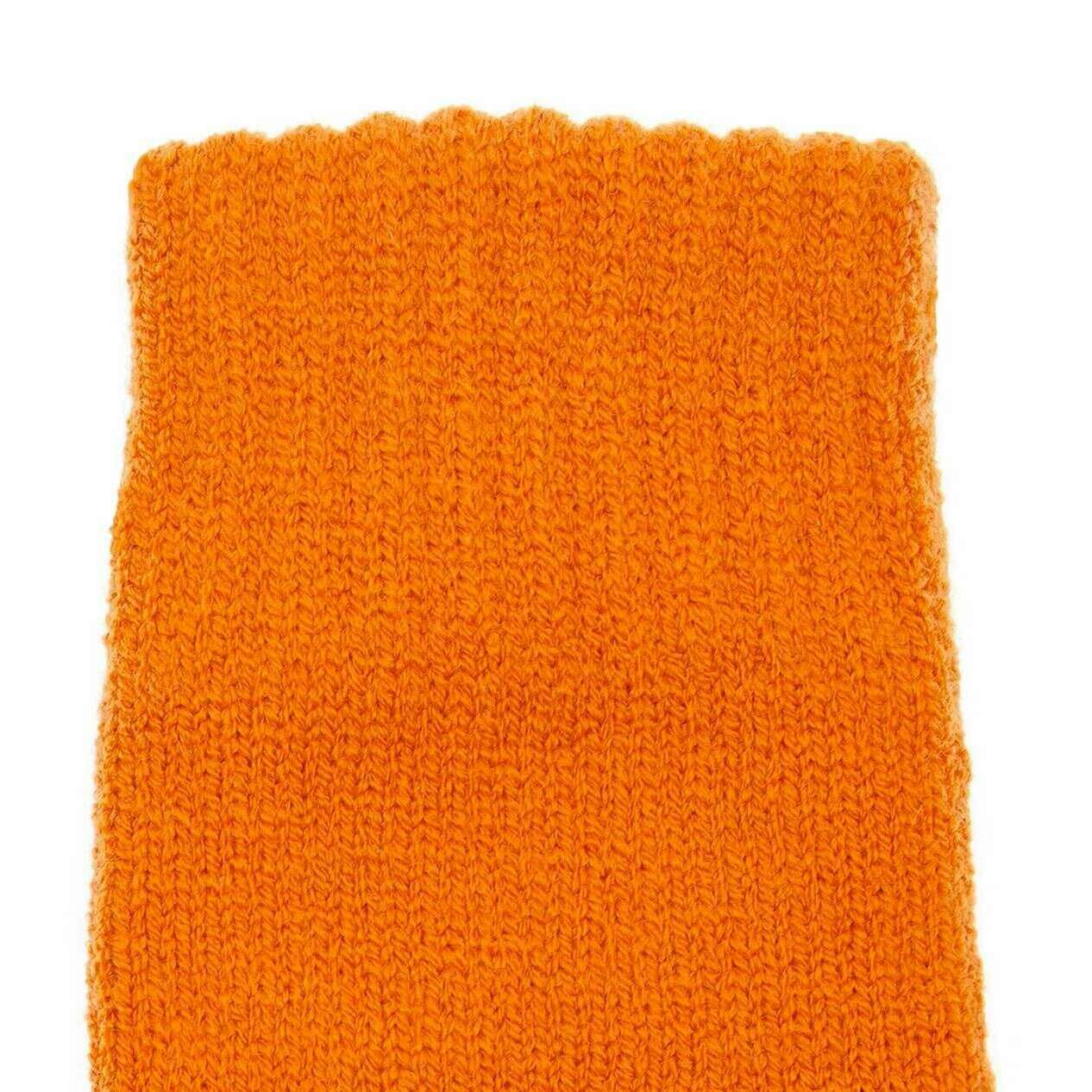 Dents Fingerless Cable Knit Gloves - Pumpkin Orange - Image 6