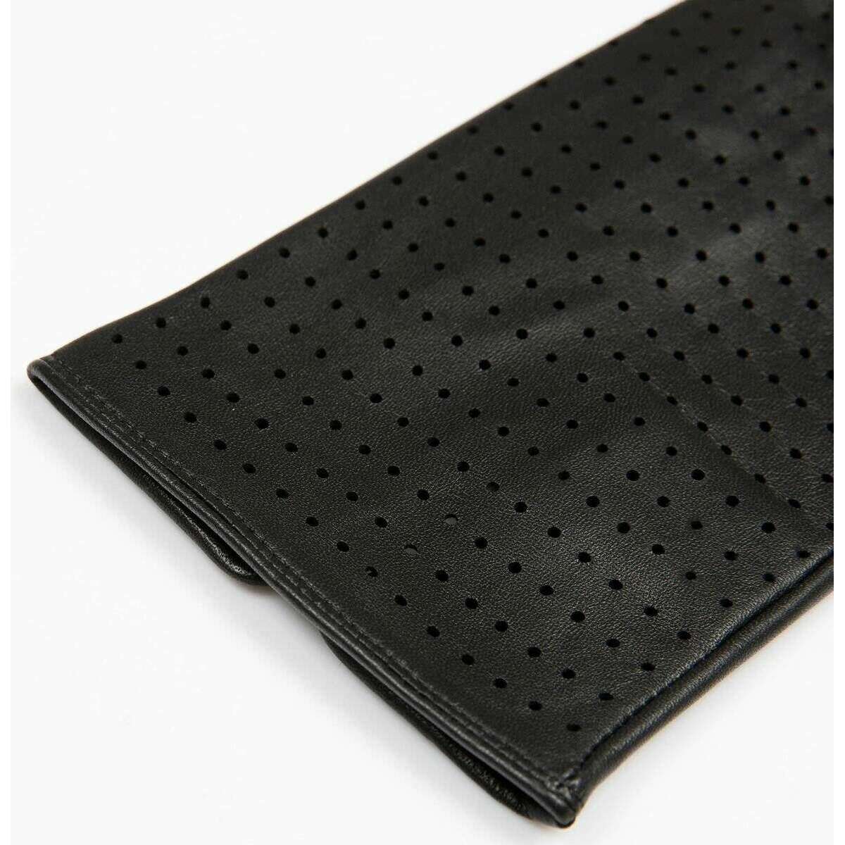Dents Florence Perforated Leather Gloves - Black - Image 4