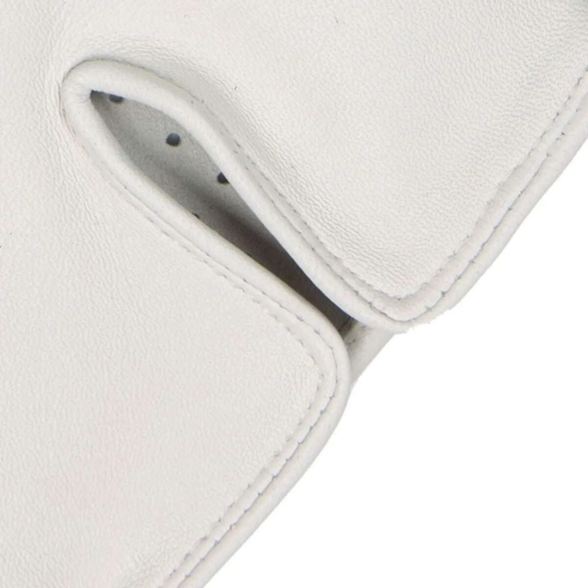 Dents Florence Perforated Leather Gloves - Pearl Cream - Image 4