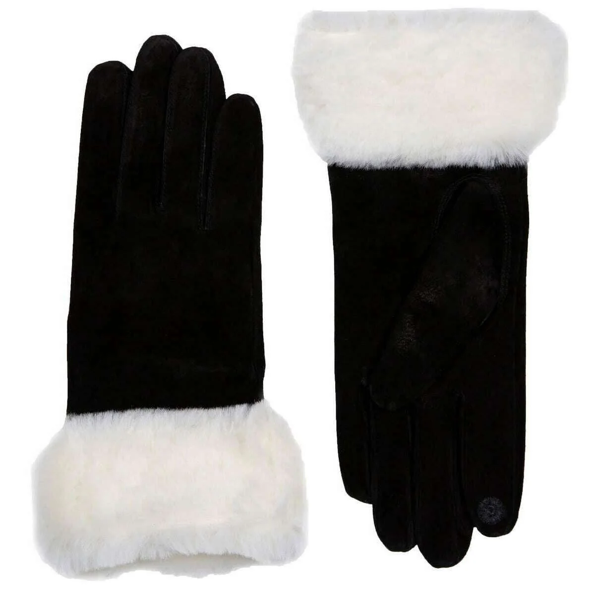 Dents Hallie Water Resistant Touchscreen Suede Gloves - Black - Image 2
