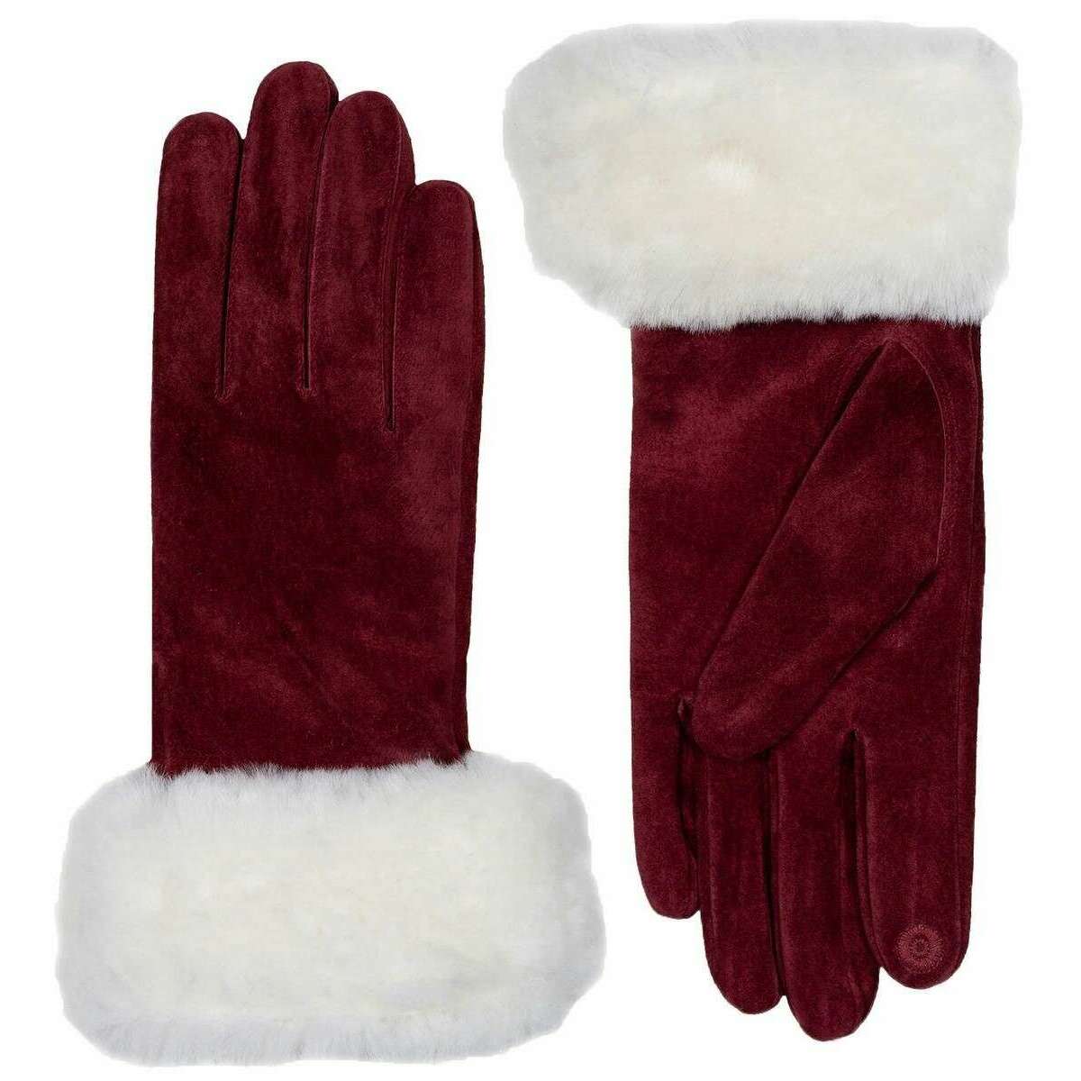 Dents Hallie Water Resistant Touchscreen Suede Gloves - Claret Red - Image 2