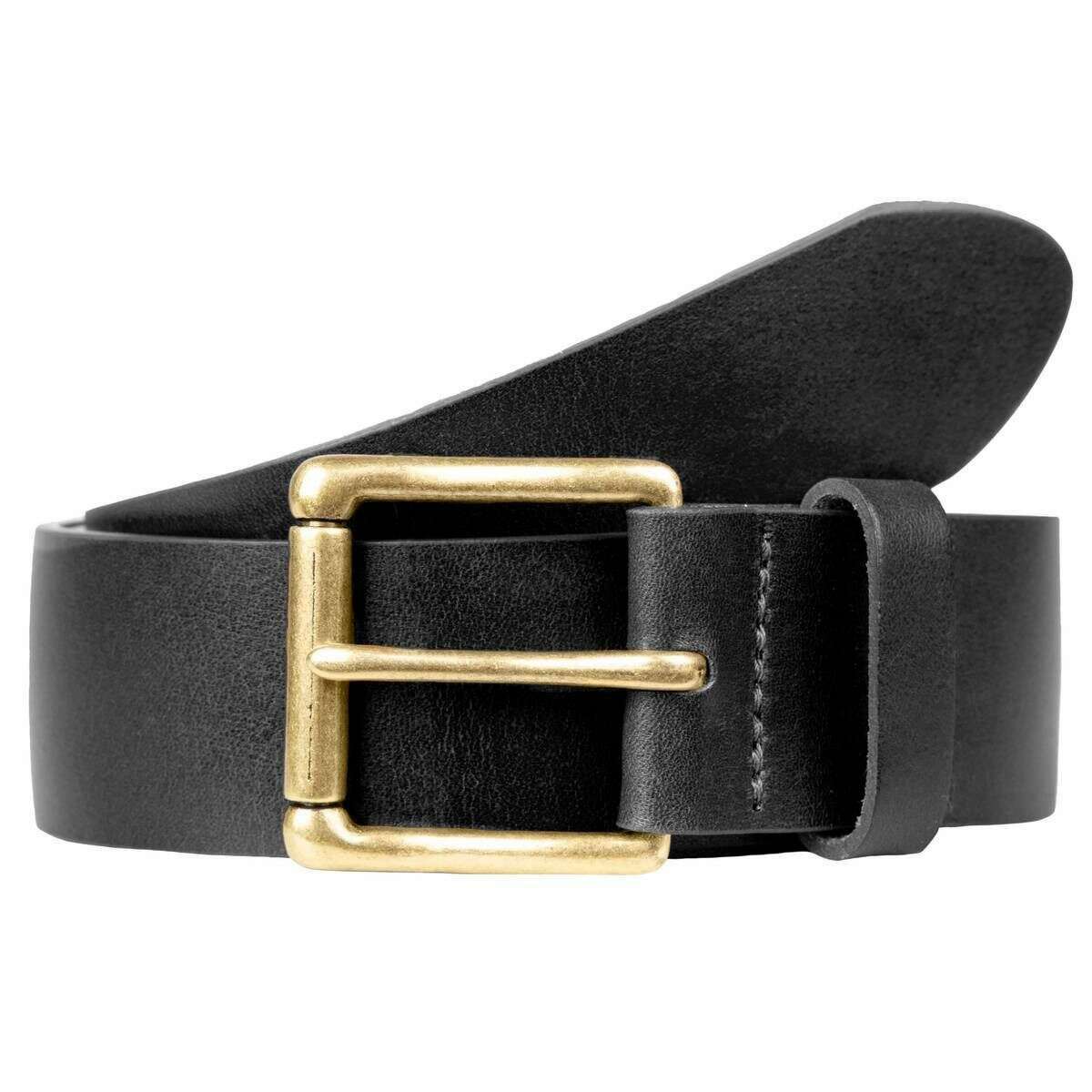 Dents Heritage Lined Full-Grain Leather Belt - Black