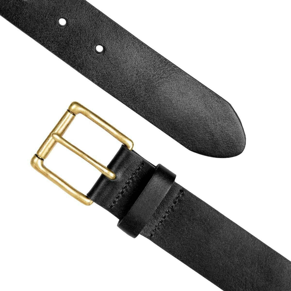 Dents Heritage Lined Full-Grain Leather Belt - Black - Image 2