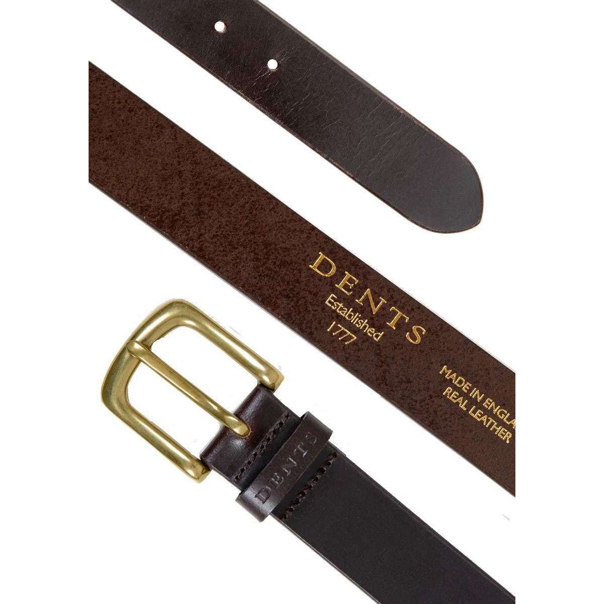 Dents Heritage Smooth Leather Belt - Brown - Image 2