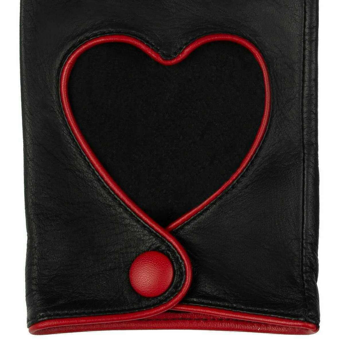 Dents Juliet Heart Cut-Out Driving Gloves - Black - Image 5