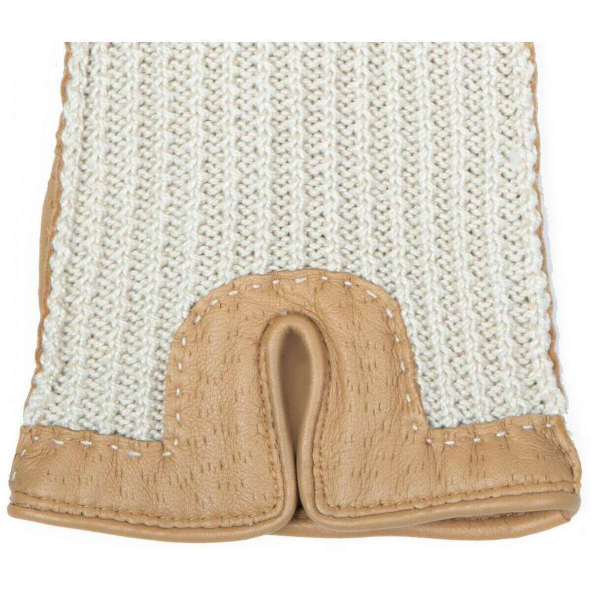 Dents Kelly Handsewn Crochet Back Leather Driving Gloves - Toffee Beige - Image 5