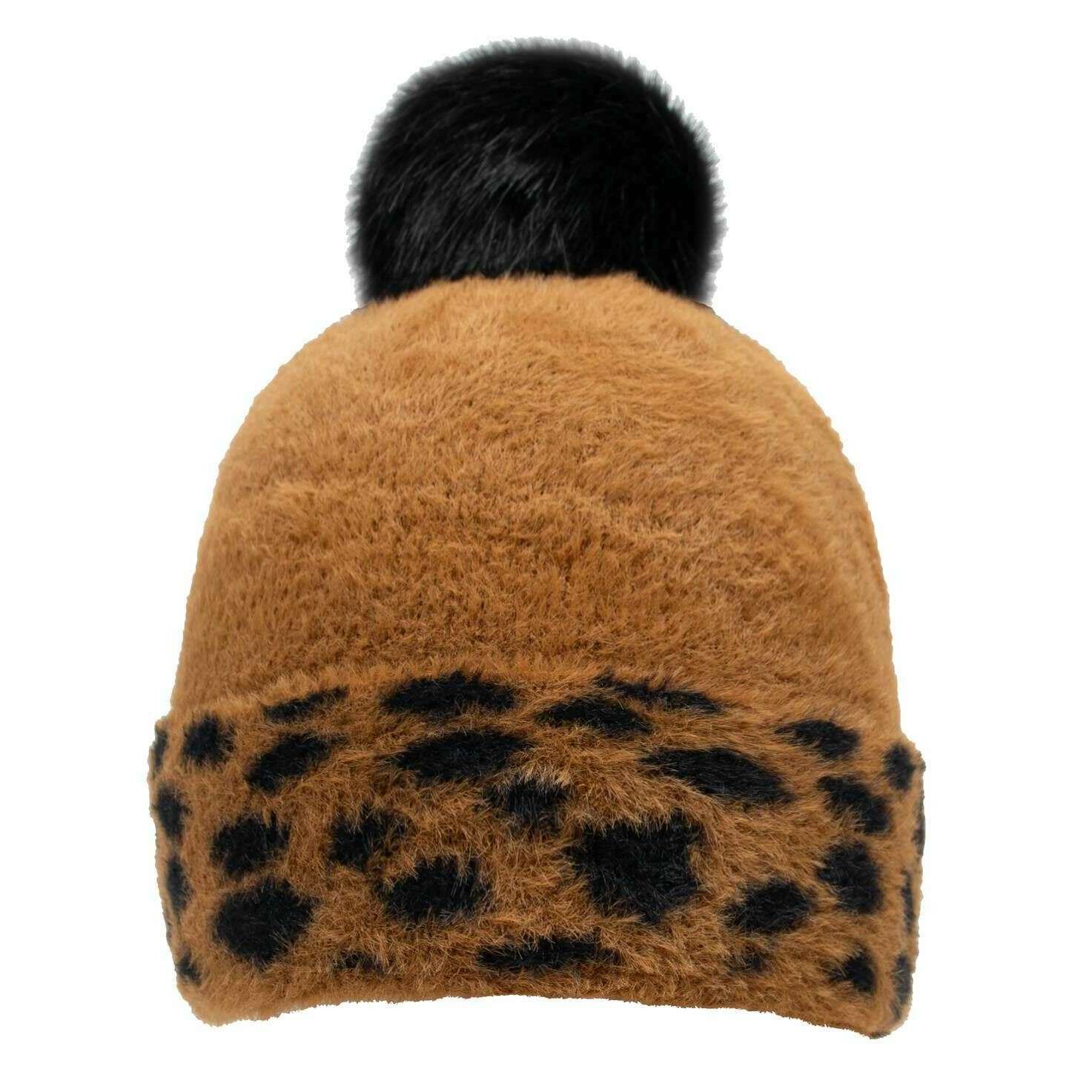 Dents Knitted Spotty Bobble Hat - Tan