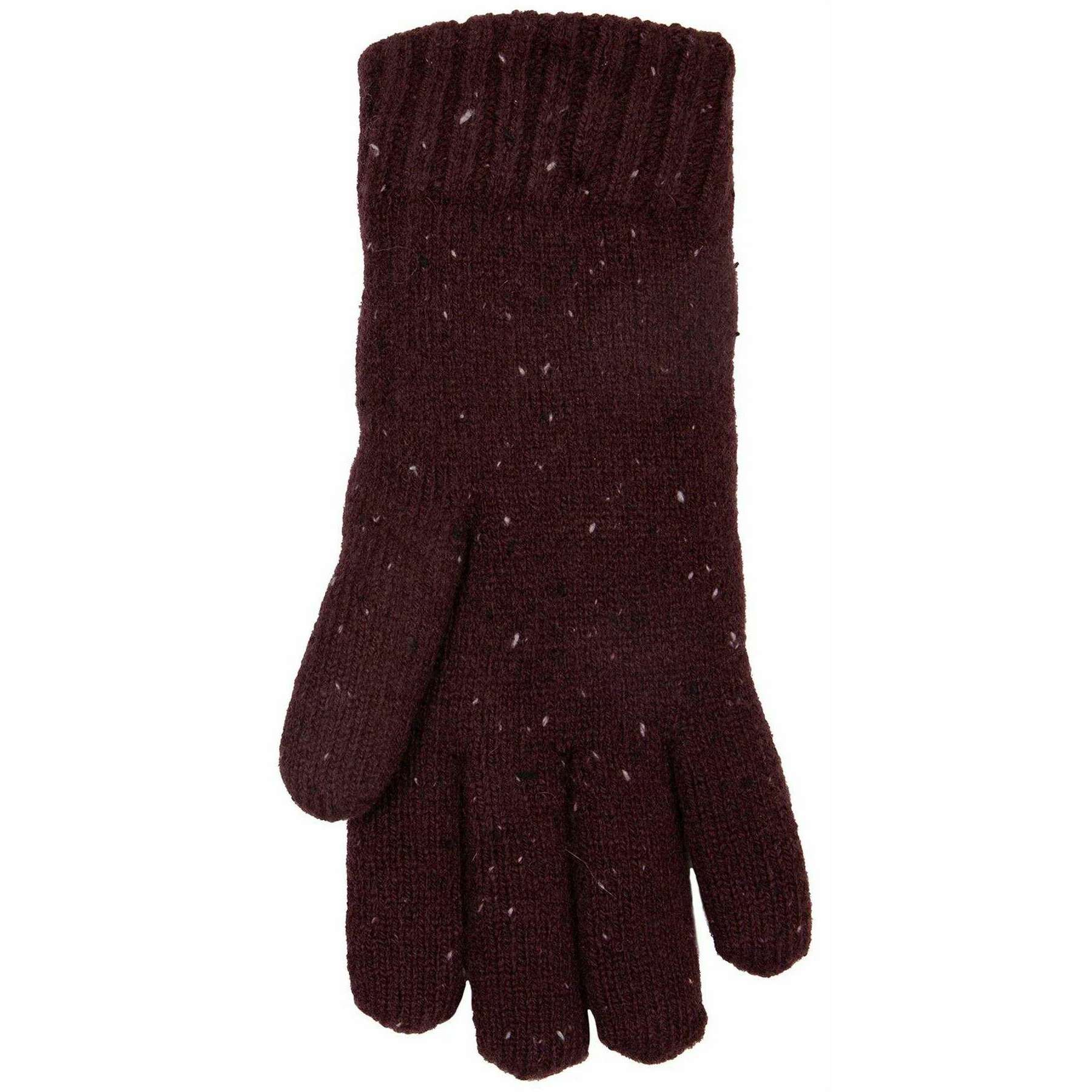 Dents Lace Knit Gloves - Burgundy - Image 5