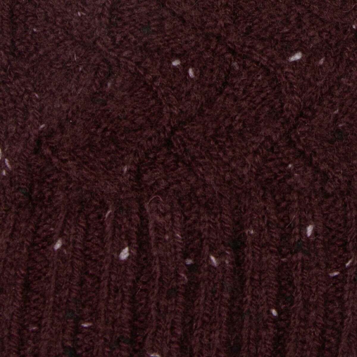 Dents Lace Knit Gloves - Burgundy - Image 7