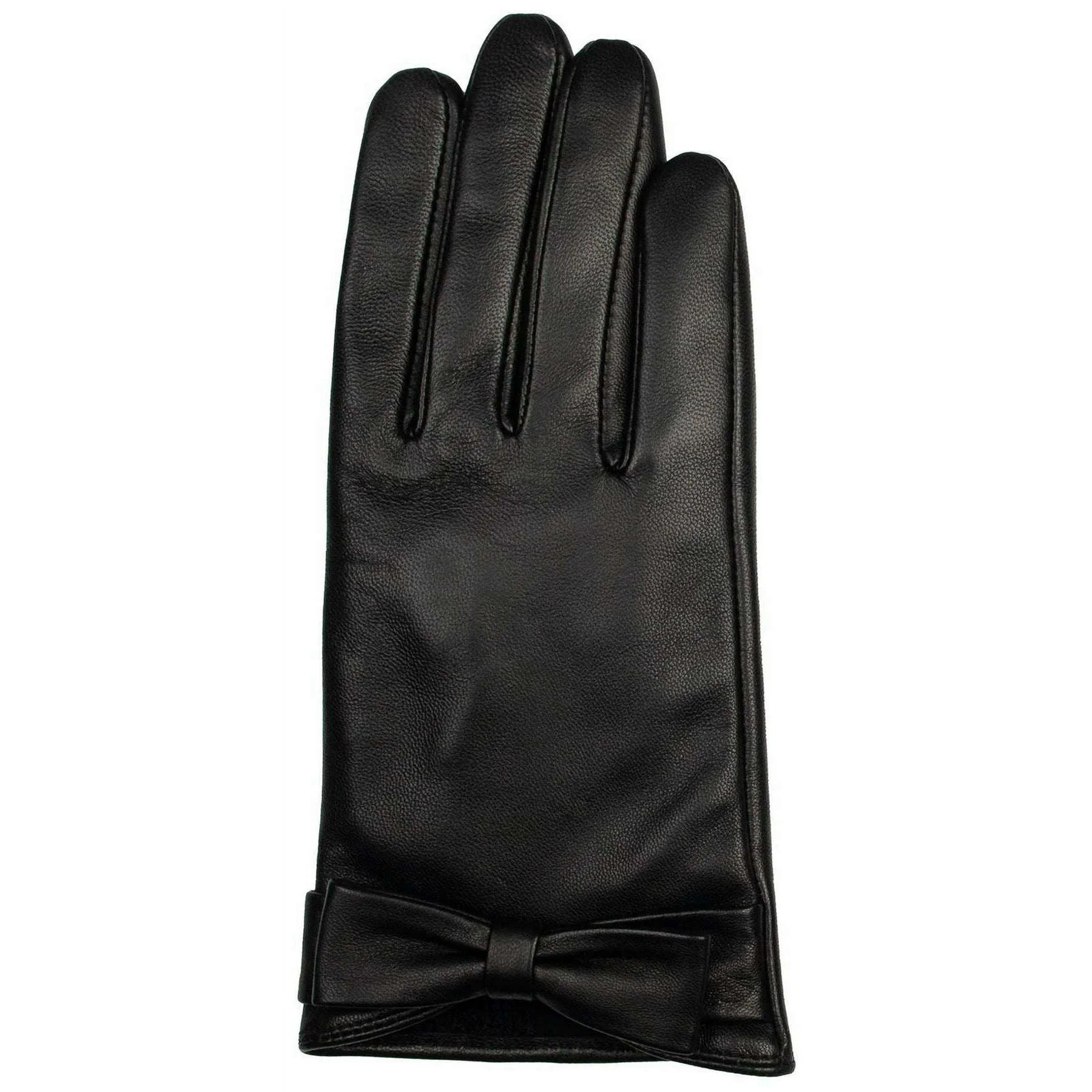 Dents Laurie Bow Leather Gloves - Black - Image 3