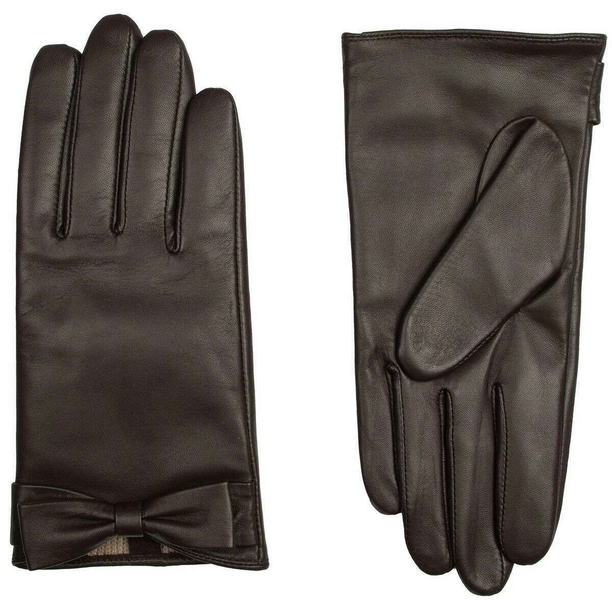 Dents Laurie Bow Leather Gloves - Mocca Brown - Image 2
