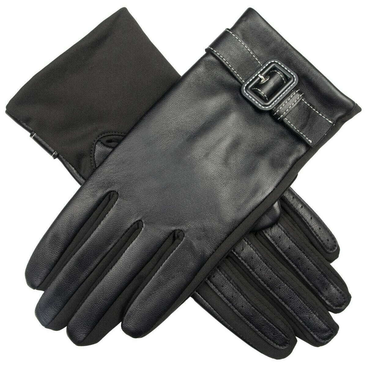 Dents Lyla Leather Backed Water-Resistant Gloves - Black