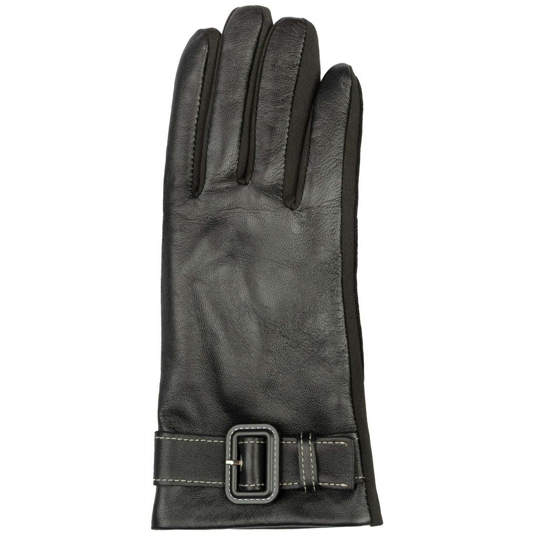 Dents Lyla Leather Backed Water-Resistant Gloves - Black - Image 3