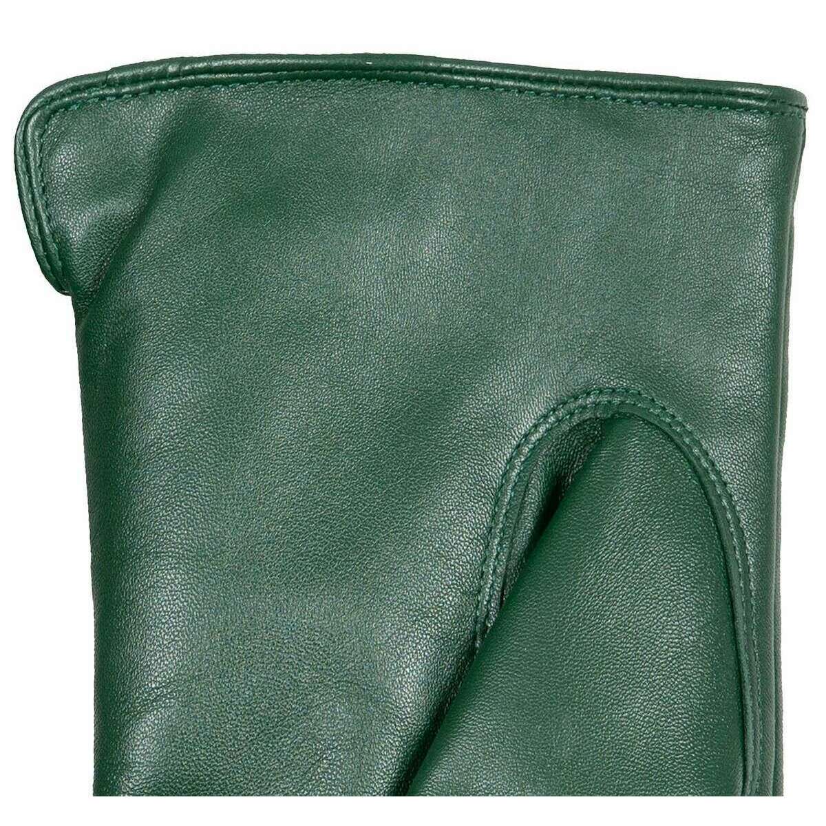 Dents Maria Touch Screen Leather Gloves - Forest Green - Image 4