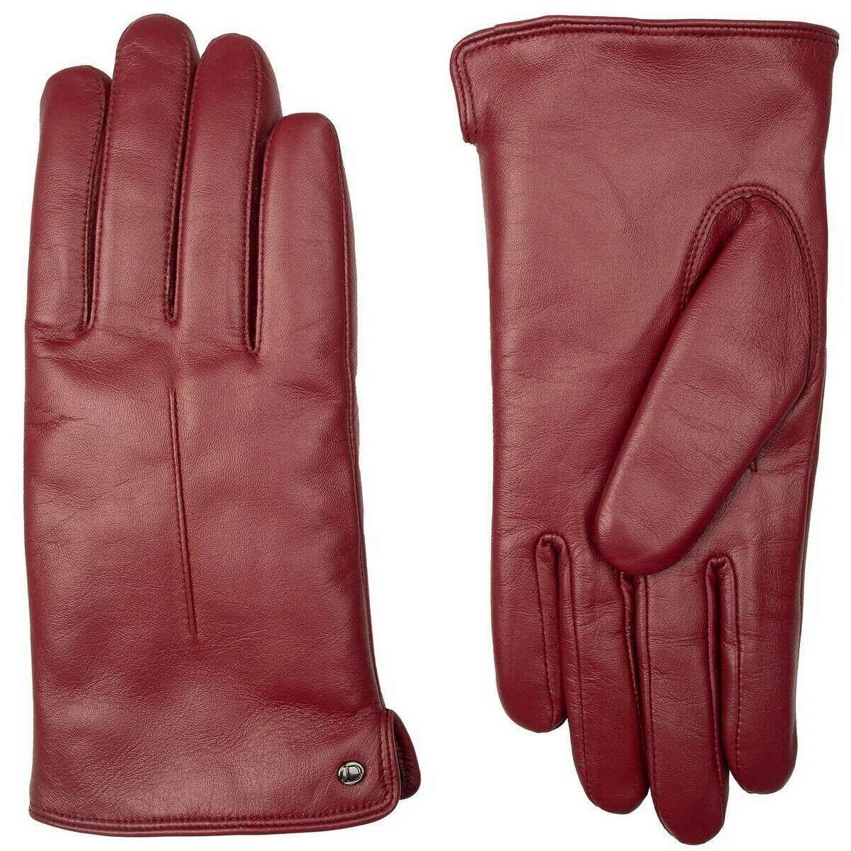 Dents Maria Touchscreen Leather Gloves - Claret Burgundy - Image 2