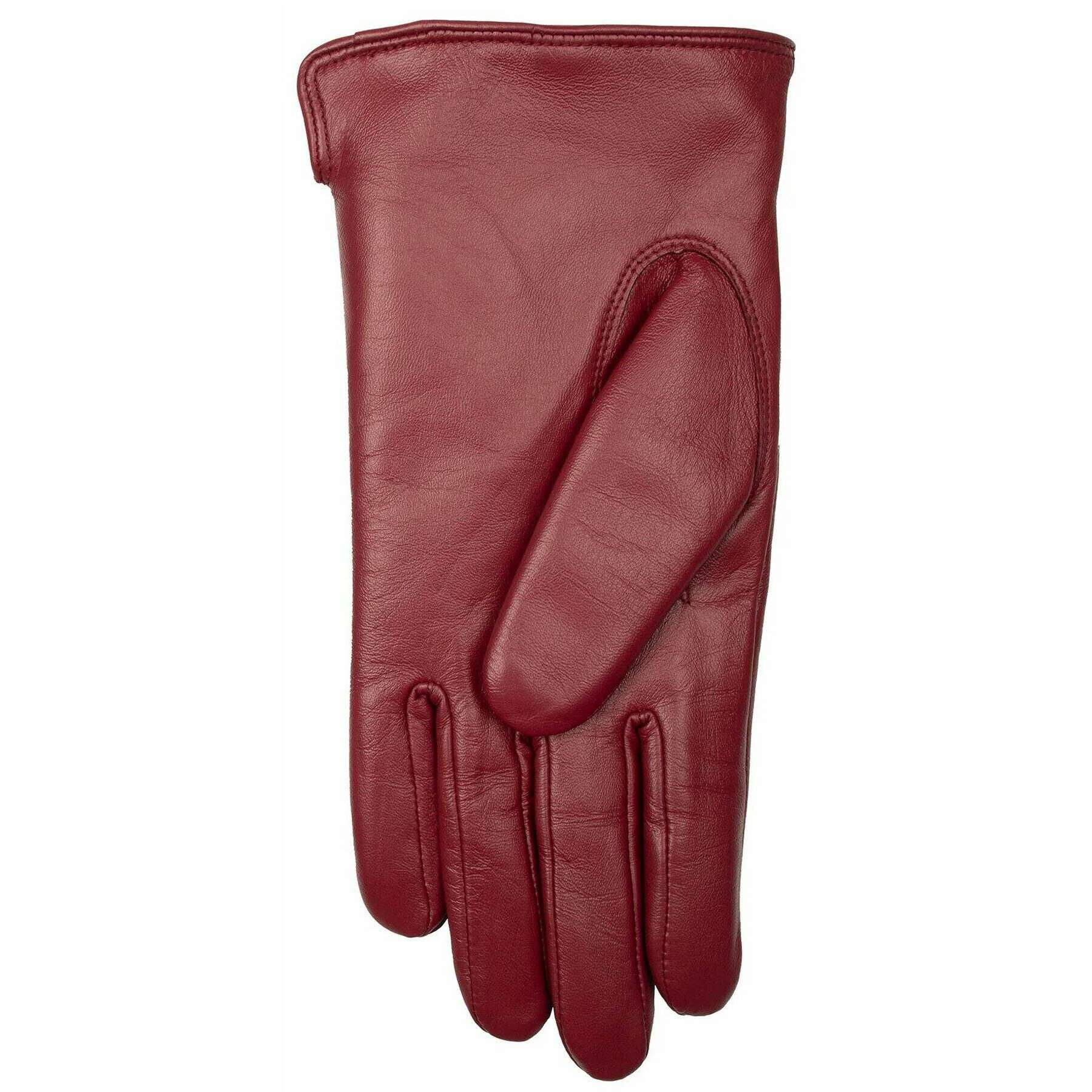 Dents Maria Touchscreen Leather Gloves - Claret Burgundy - Image 4