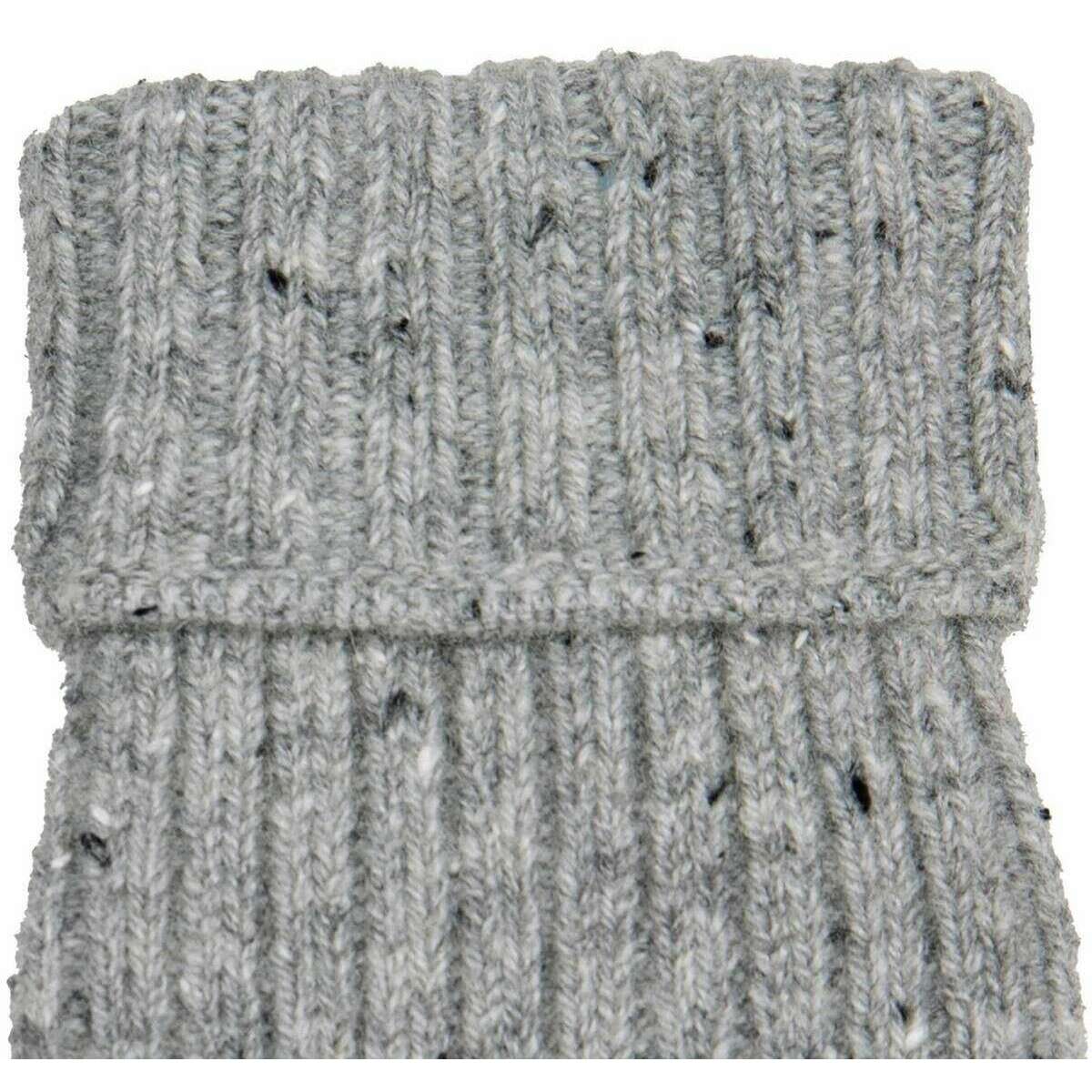 Dents Marl Yarn Half Finger Gloves - Dove Grey - Image 3