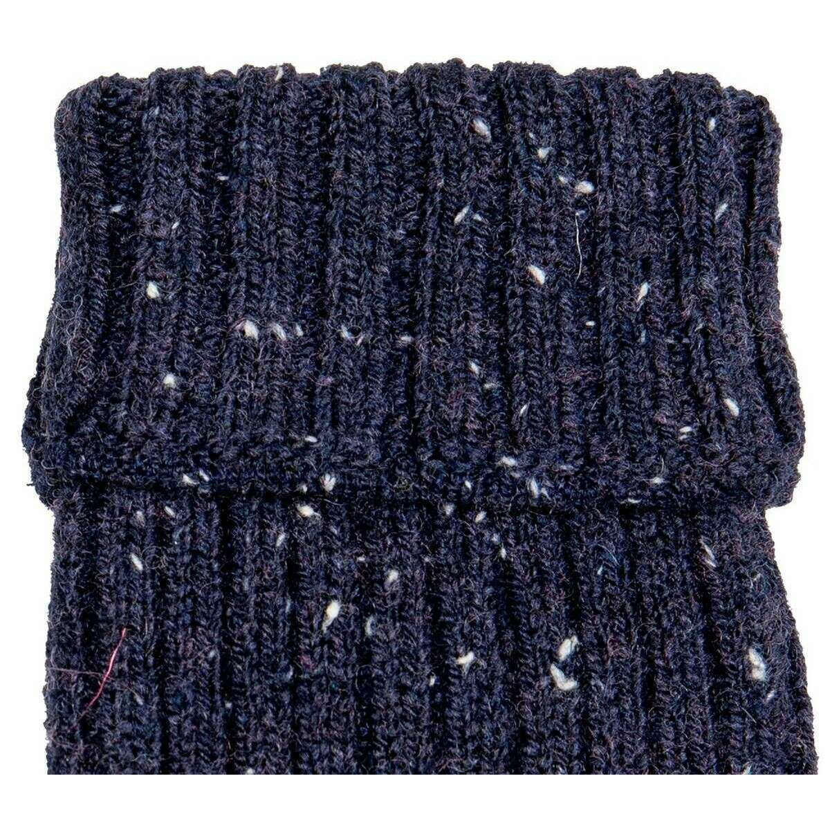Dents Marl Yarn Half Finger Gloves - Navy - Image 3