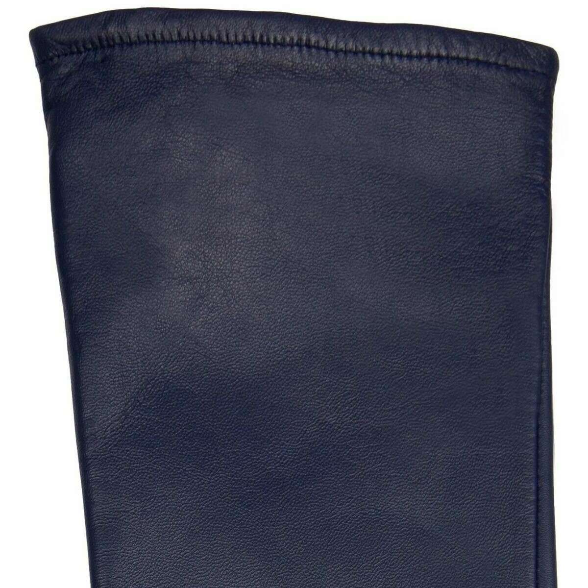 Dents Mia Single Point Long Leather Gloves - Navy - Image 4