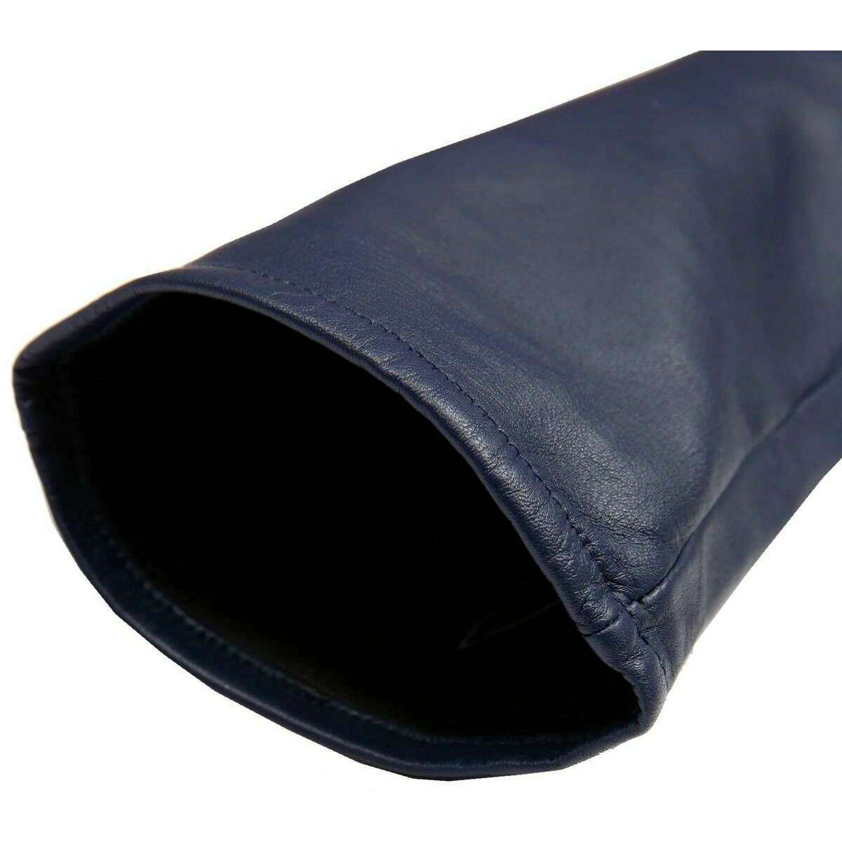 Dents Mia Single Point Long Leather Gloves - Navy - Image 5