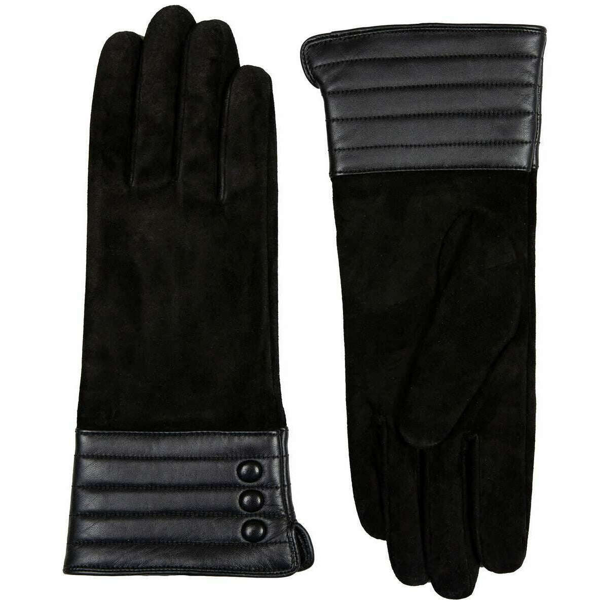 Dents Olivette Touchscreen Water Resistant Suede Gloves - Black - Image 2