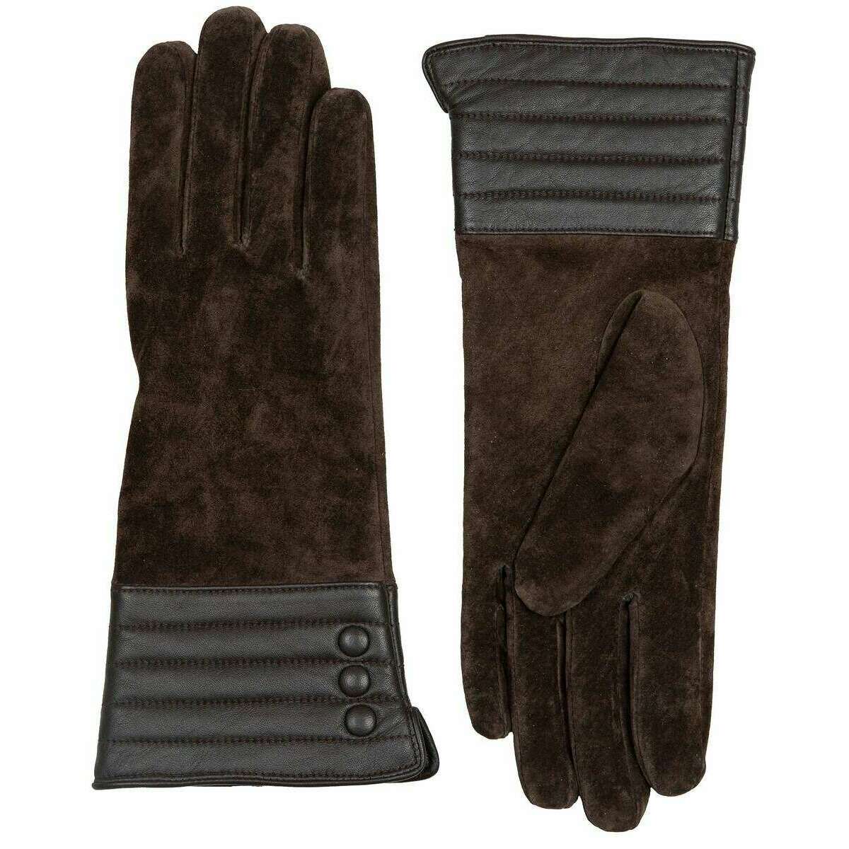 Dents Olivette Touchscreen Water Resistant Suede Gloves - Mocca Brown - Image 2