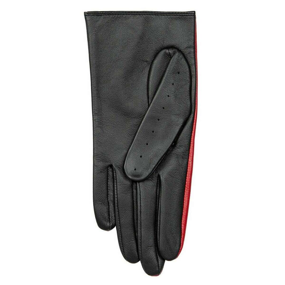 Dents Oulton Touchscreen Leather Driving Gloves - Berry Red/Black - Image 4