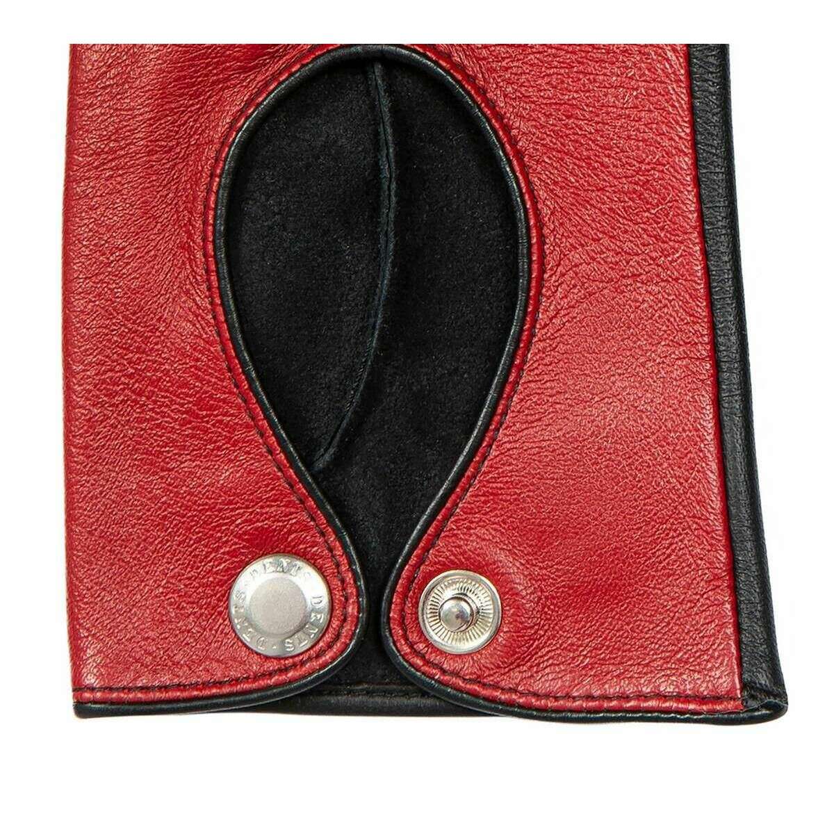 Dents Oulton Touchscreen Leather Driving Gloves - Berry Red/Black - Image 6