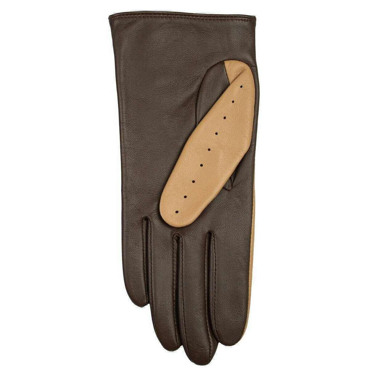 Dents Oulton Touchscreen Leather Driving Gloves - Toffee Beige/Mocha Brown - Image 4