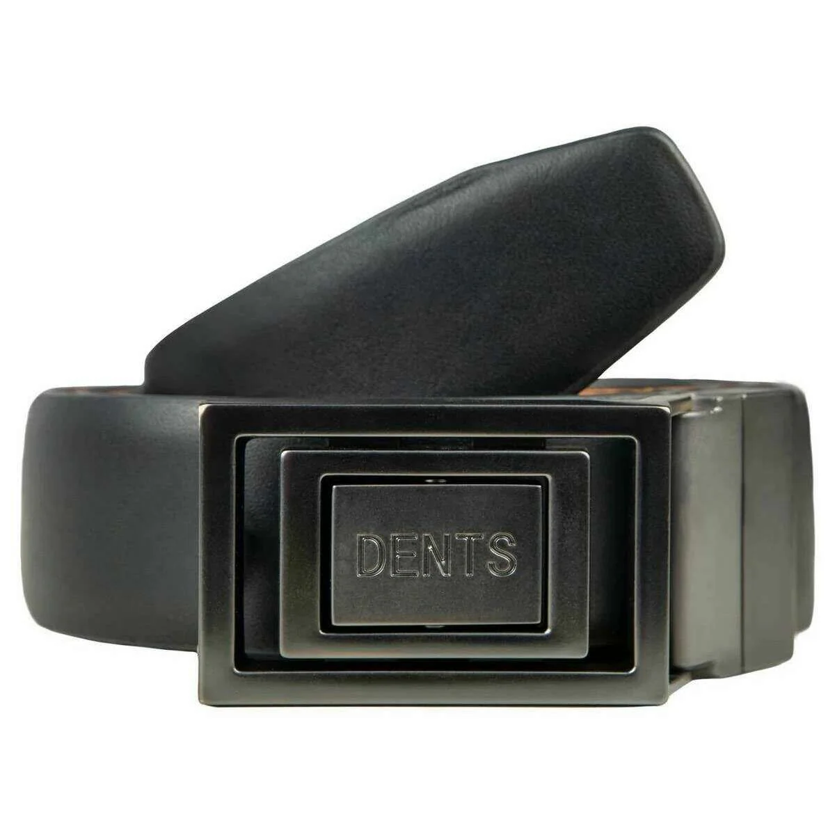 Dents Push Pin Reversible Leather Belt - Black/Tan