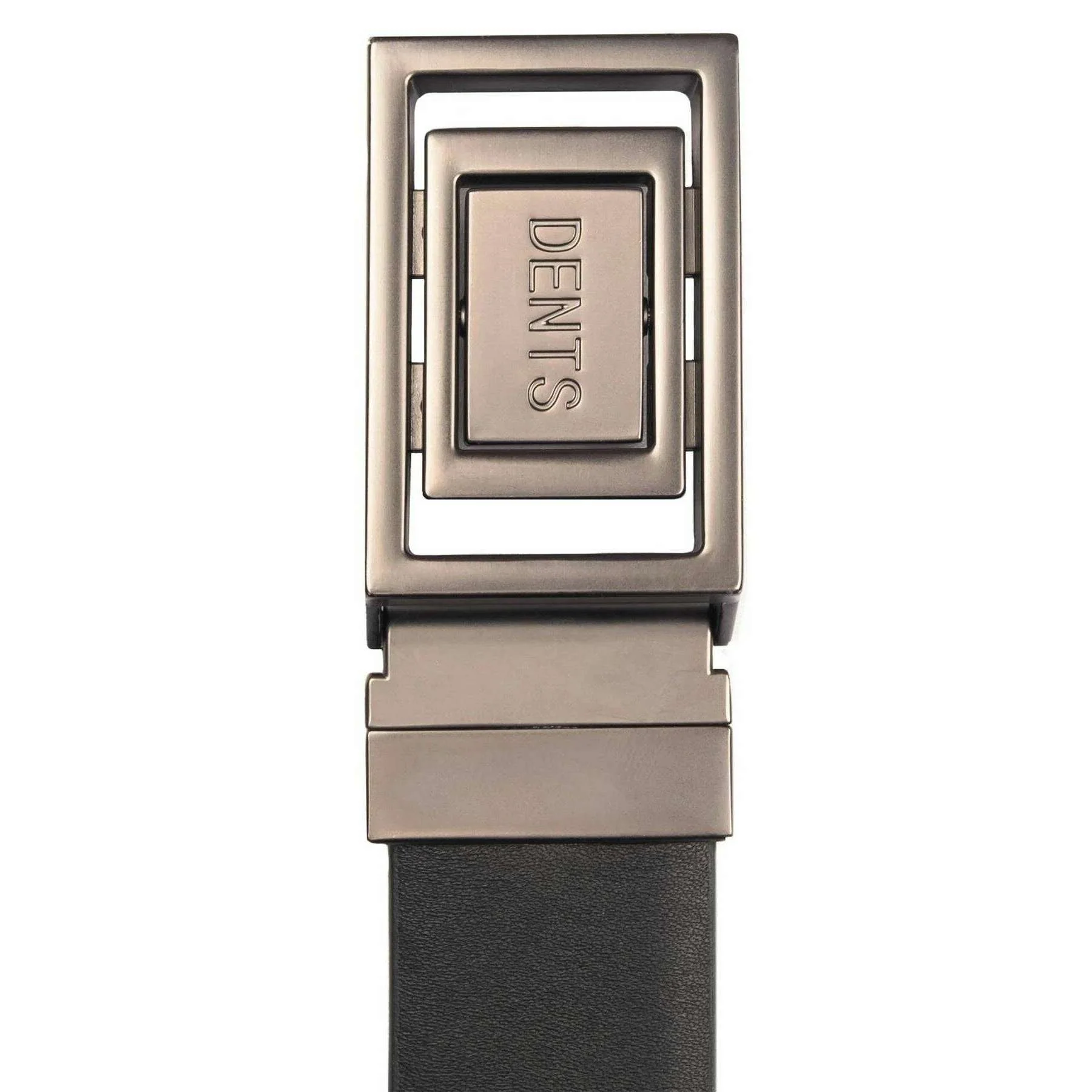 Dents Push Pin Reversible Leather Belt - Black/Tan - Image 5
