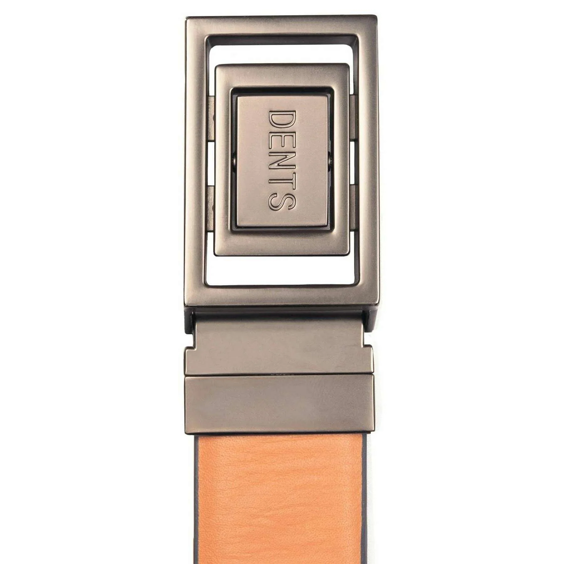 Dents Push Pin Reversible Leather Belt - Black/Tan - Image 6