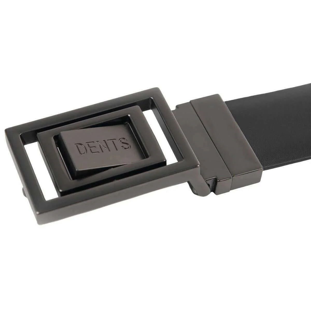 Dents Push Pin Reversible Leather Belt - Black/Tan - Image 7