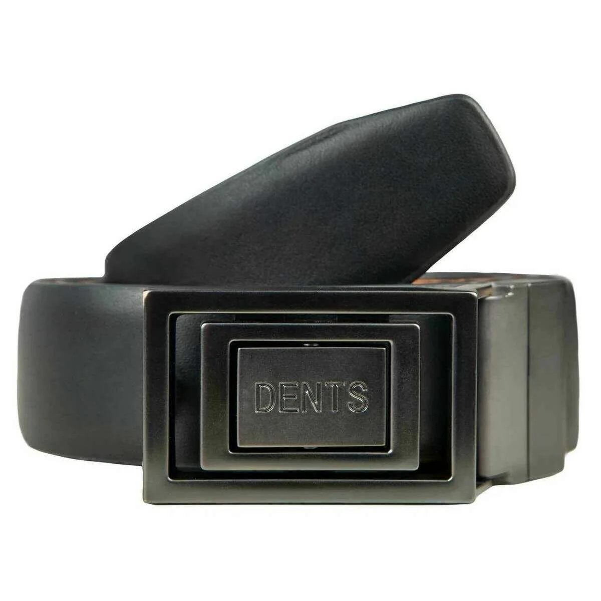 Dents Push Pin Reversible Leather Belt - Brown/Black