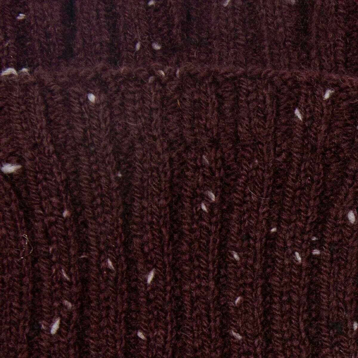 Dents Ribbed Knit Fingerless Gloves - Burgundy - Image 7