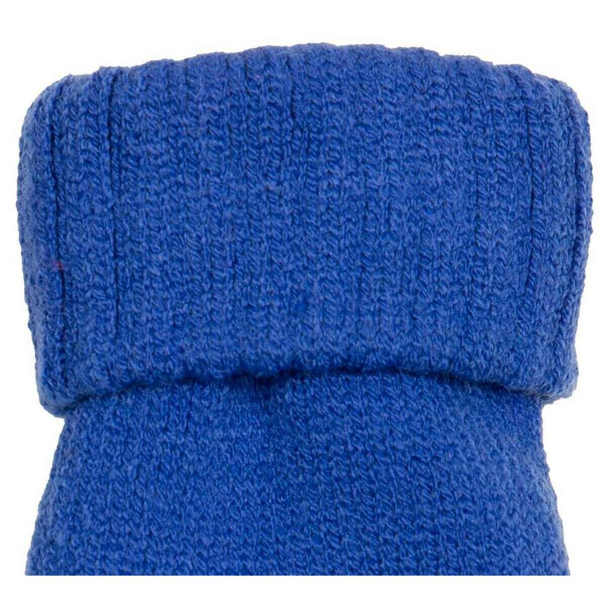 Dents Ribbed Knit Gloves - Cobalt Blue/Black - Image 3