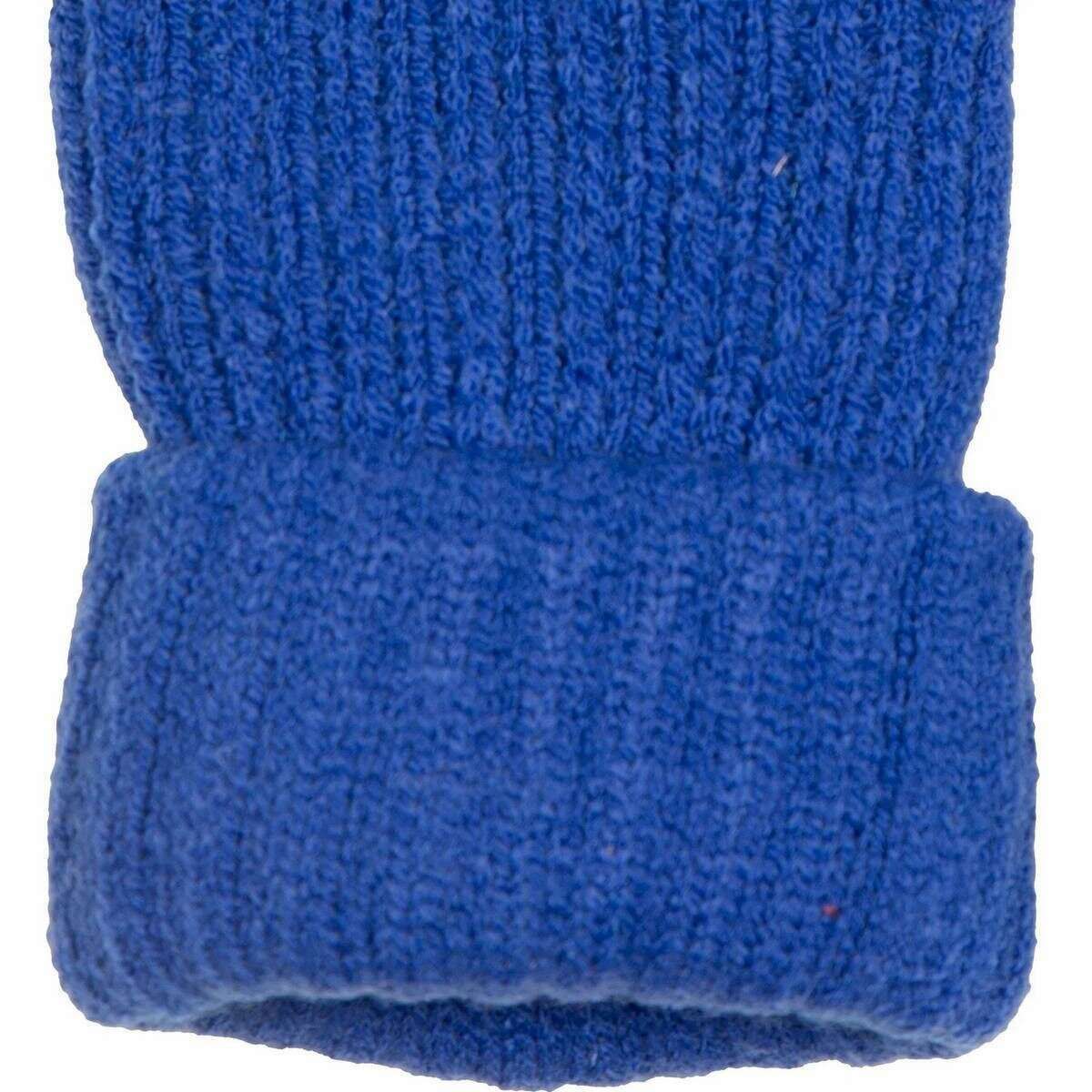 Dents Ribbed Knit Gloves - Cobalt Blue/Black - Image 4